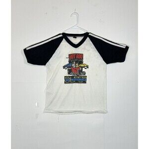 Vintage Hot Rod Magazine Super Nationals Racing T-shirt Medium 1980s Distressed